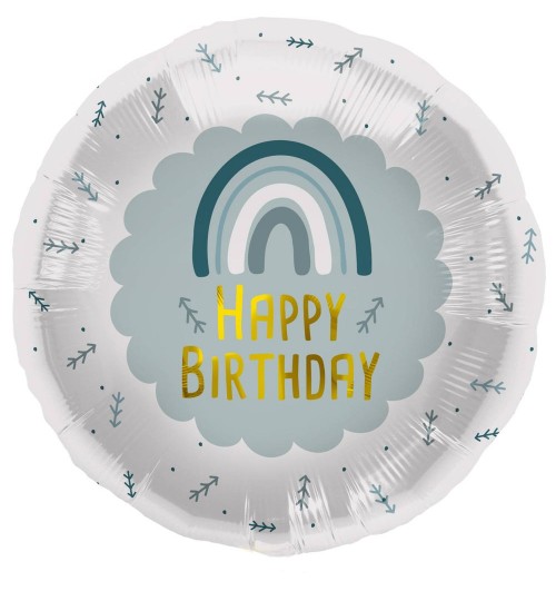 Happy Birthday - Blue Boho...