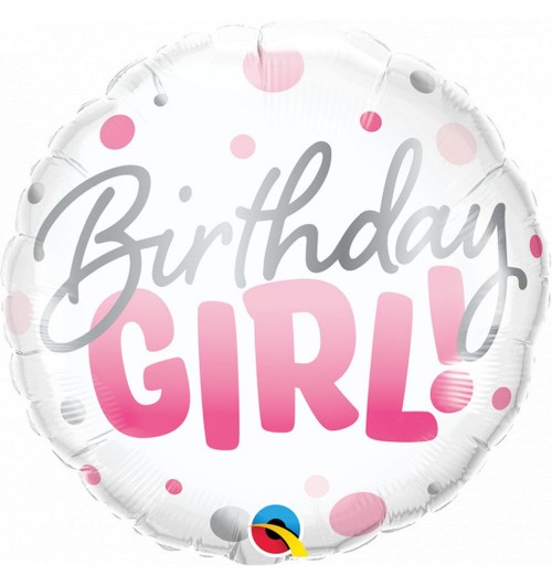 Birthday Girl - Pink Dots -...