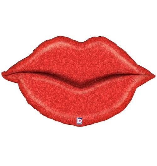 Red Glitter Lips - 38 inch...