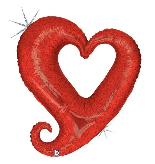 Chain Heart - Red - 37 inch...