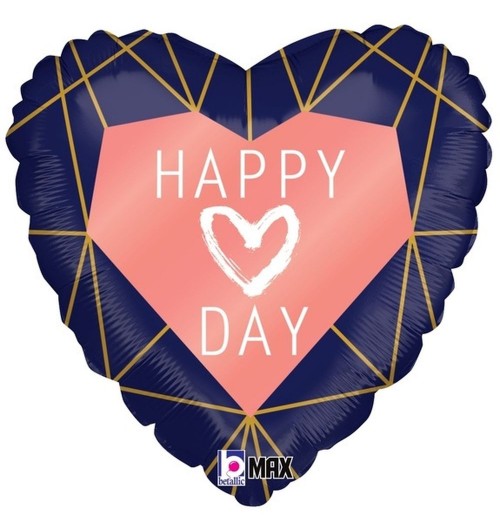 Happy Heart Day - 18 inch -...