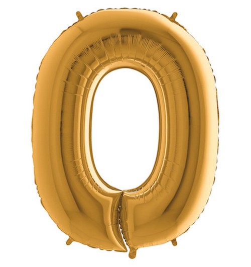 Number 0 - Gold - 40 inch -...