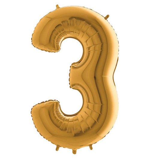 Number 3 - Gold - 40 inch -...