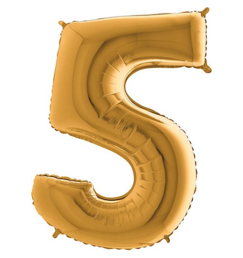 Number 5 - Gold - 40 inch -...