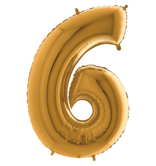 Number 6 - Gold - 40 inch -...