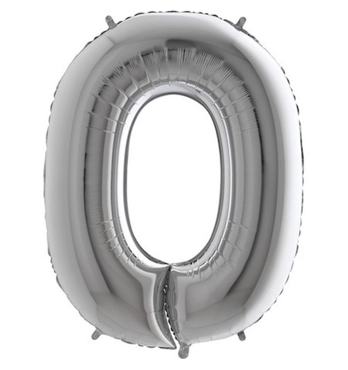 Number 0 - Silver - 40 inch...