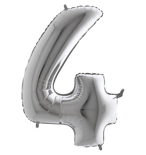 Number 4 - Silver - 40 inch...