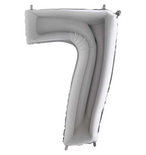 Number 7 - Silver - 40 inch...