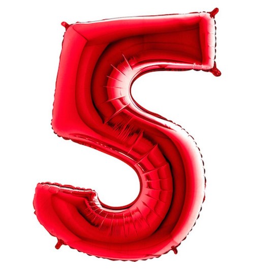 Number 5 - Red - 40 inch -...