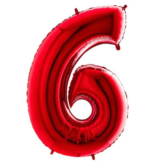 Number 6 - Red - 40 inch -...