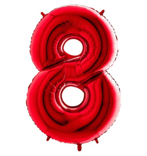 Number 8 - Red - 40 inch -...