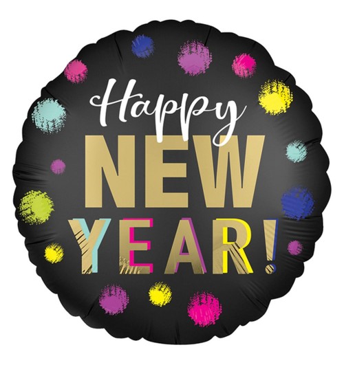 Happy New Year - Dots -...